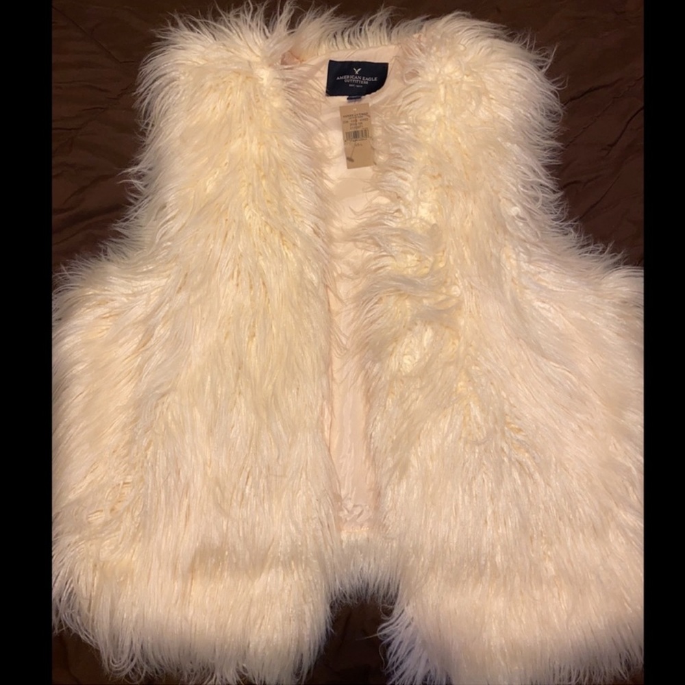 American Eagle faux fur vest